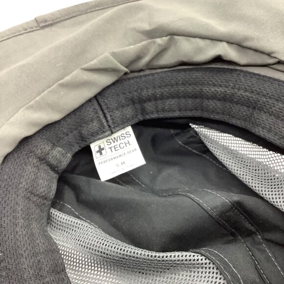 Swiss Tech Gray Outdoor Boonie Hat With Adjustable Chin Cord & Mesh Panels Vents - Picture 5 of 5